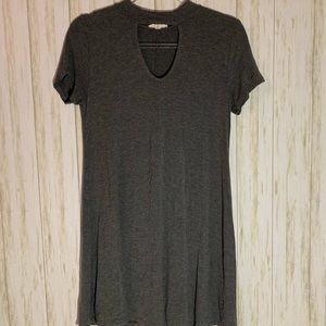 Cute short sleeve gray dress
